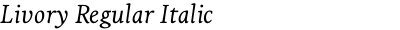 Livory Regular Italic